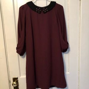 Lauren Conrad Burgundy Dress
